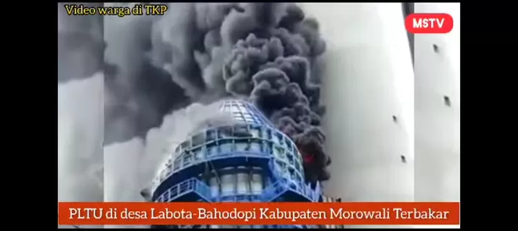 Kebakaran PLTU Morowali di PT IMIP. Foto: Istimewa