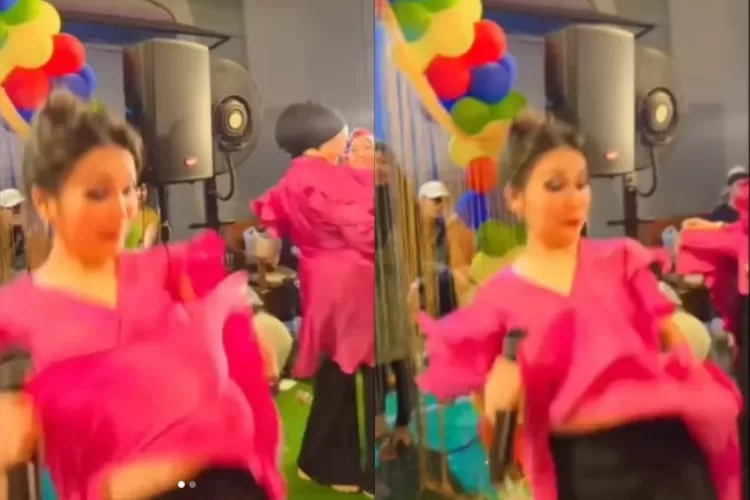 Ayu Ting Ting kibas mini dress