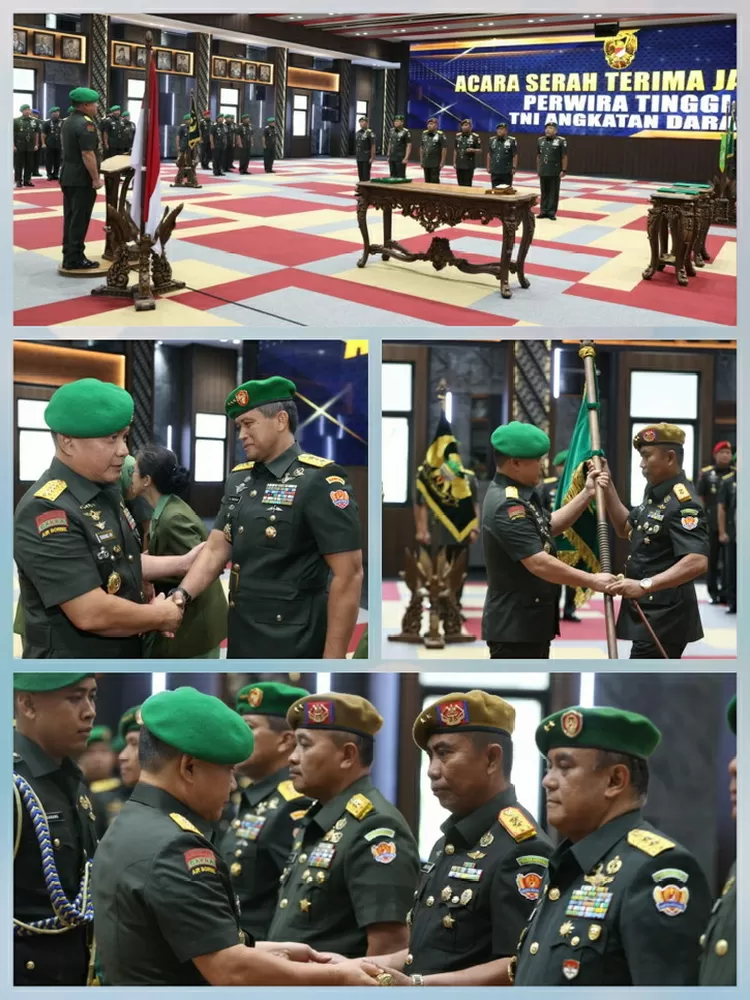 Kasad Jenderal TNI Dr Dudung Abdurachman memimpin acara Sertijab Koorsahli Kasad, Kapuskesad, dan Danpussenarhanud,  di Aula Jenderal Besar A.H. Nasution, Mabesad, Jakarta, Selasa (20/6/2023).