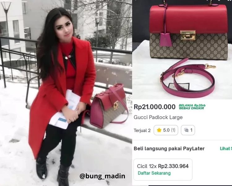 Anggota DPR Fraksi Partai Demokrat Linda Megawati Pamer Tas Mewah Gucci Padlock Large seharga Rp21 juta. 