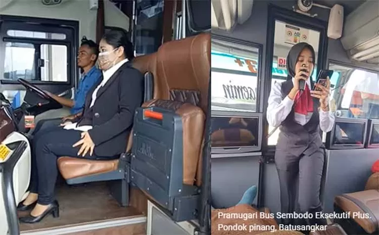 Bus Mewah Sembodo Dilayani Pramugari Cantik Manjakan Penumpang Padang Jakarta Seperti Naik Pesawat