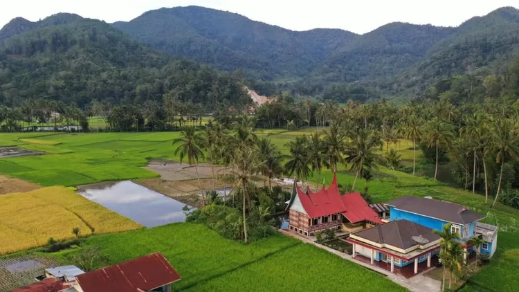 Villa Murah di Bukittinggi, Rumah Gadang Simarasok Tawarkan Panorama Desa yang Sejuk dan Menawan