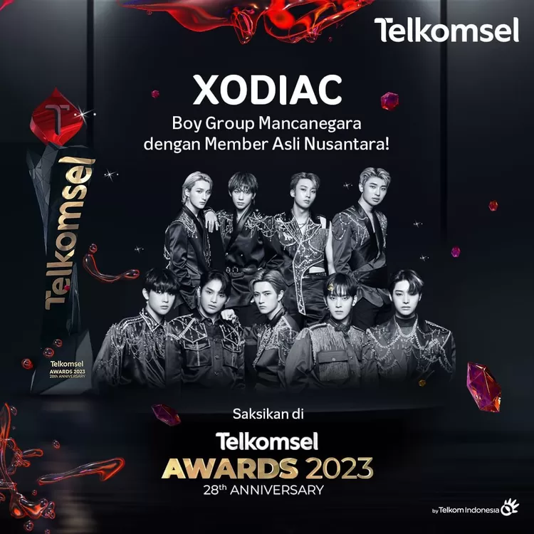 Artis KPop Xodiac dan Zizo Bakal Meriahkan Telkomsel Awards 2023