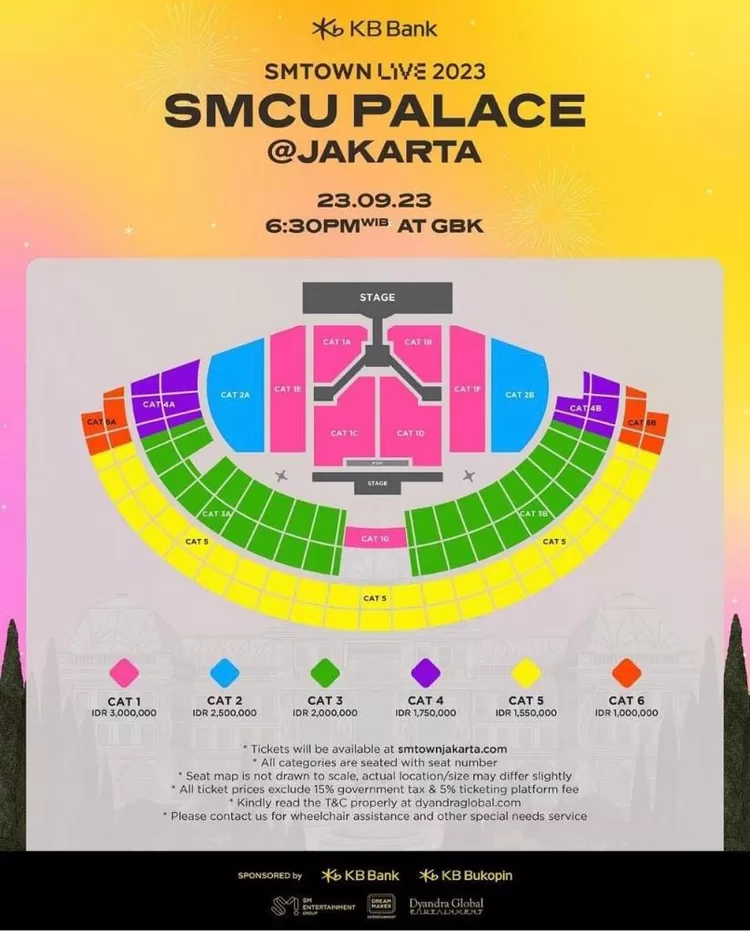 Berikut Pricelist Dan Seat Plan Smtown Live Smcu Palace In Jakarta Sm Stan Wajib Tahu