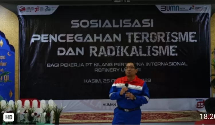 Dalam sambutannya, Pjs GM RU VII Kasim Simon Siregar menyampaikan bahwa perusahaan berkomitmen untuk mendukung pemerintah.  Khususnya dalam menanggulangi terorisme dan radikalisme untuk menjaga stabilitas Negara Kesatuan Republik Indonesia. 
