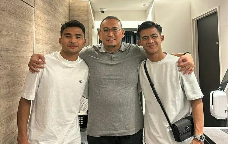 Andre Rosiade bersama Asnawi Mangkualam dan Pratama Arhan.