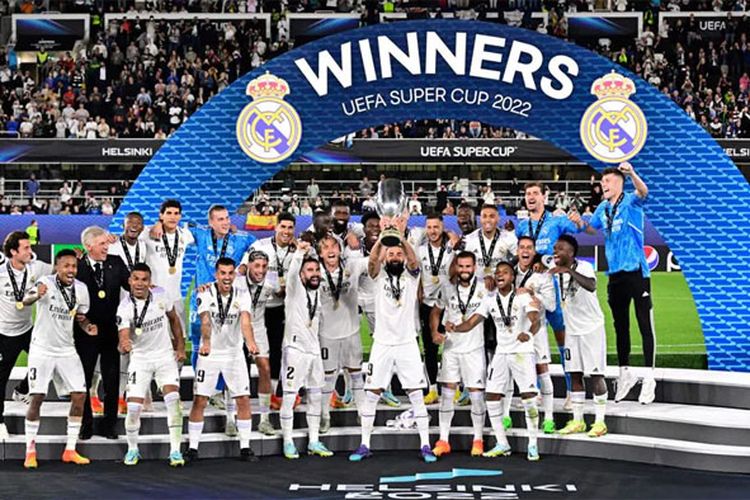Real Madrid Juara UEFA Super Cup, Menang 2-0 Atas Eintracht Frankfurt