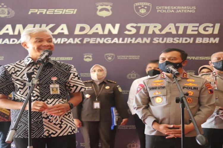 Ganjar Pranowo  Apresiasi Polda Jateng Tindak Tegas Penyimpangan BBM Subsidi dan Ajak Masyarakat Awasi BLT BBM