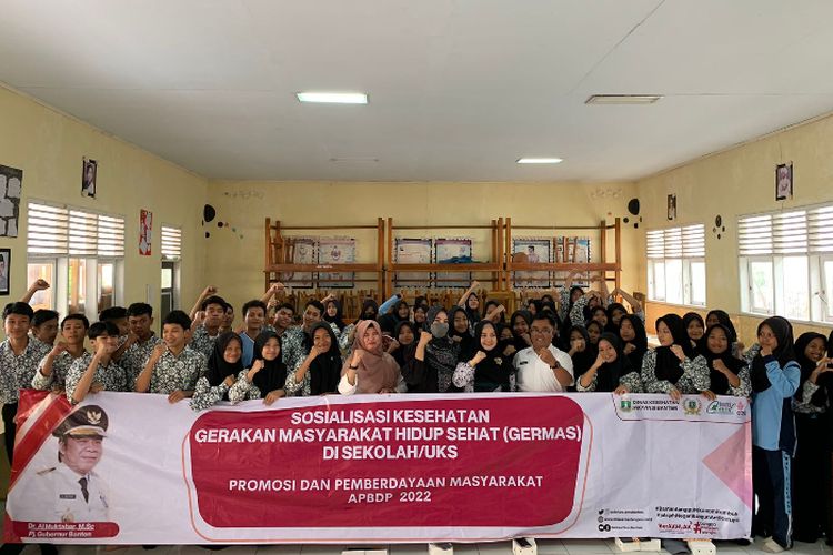 Wujudkan Masyarakat Sehat, Dinkes Banten Gencarkan Sosialisasi GERMAS di 55 Sekolah