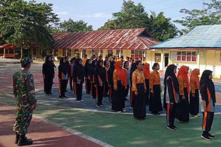 Koramil Mandau Sosialisasikan Pemahaman dan Pelatihan PPB di SMA Kelurahan Air Jamban