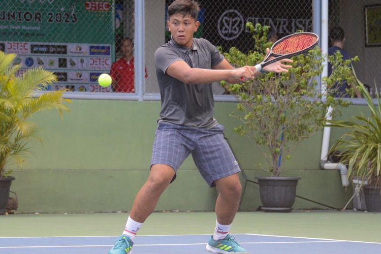 Zavio Tantang Rangga di Final Tenis Nasional DETEC Junior 2023
