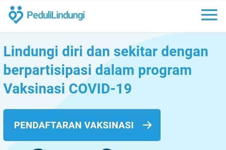 Cek dan download sertifikat vaksin./pedulilndungi.id/