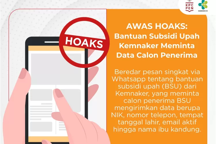 Hati-hati jika ada yang meminta data pribadi terkait BSU/Dok Kementerian Komunikasi dan Informatika