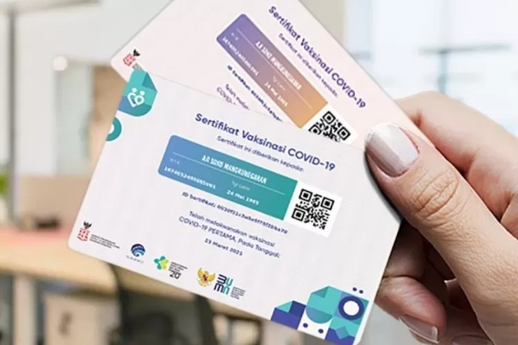 Ilustrasi Sertifikat/Kartu Vaksin (Pic. Laman Covid 19)
