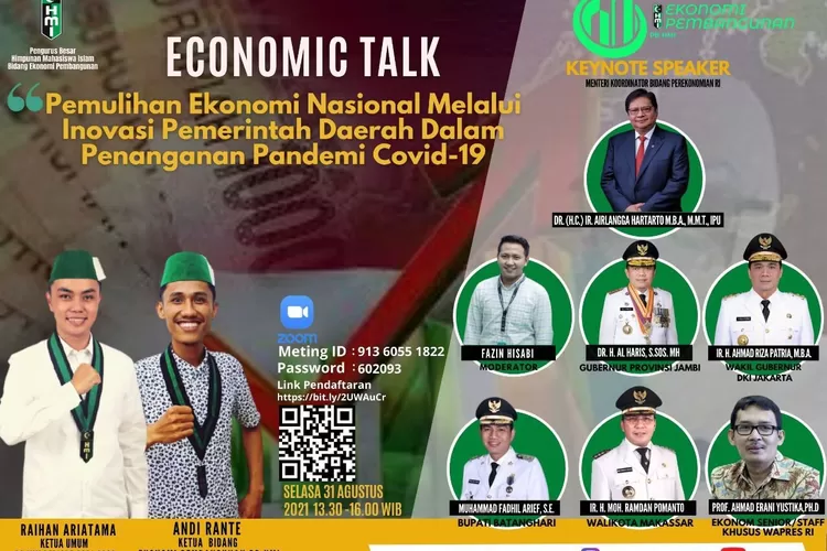 Flyer Economic Talk PB HMI (HMI/Bid ekonomi pembangunan)