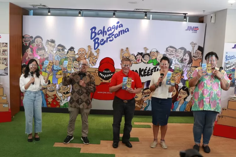 JNE meluncurkan buku berjudul Bahagia Bersama sekaligus mendeklarasikan Hari Bahagia Bersama, Selasa (7/9/2021).  (JNE)