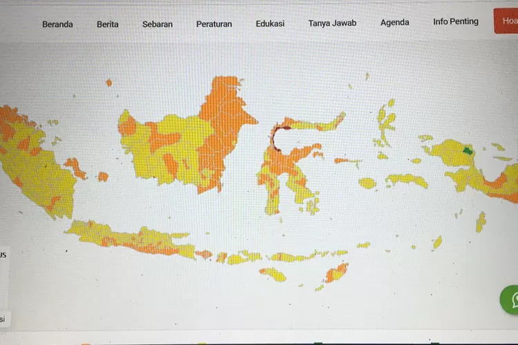 Tangkapan layar peta risiko covid-19 (https://covid19.go.id/)