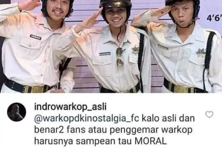 Komentar Indro Warkop. Foto : Instagram/@warkopdkinostalgia_fc (Foto : Instagram/@warkopdkinostalgia_fc)