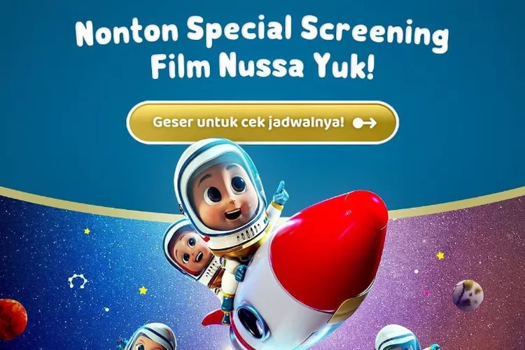 Nussa Rara mengajak masyarakat mengajak nonton special screening film Nussa pada 25 September 2021.  (instagram @nussaofficial)