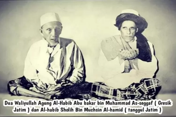 Dua waliyullah agung Al-Habib Abu bakar Muhammad As-seggaf dan Al-Habib Sholih Bin Mucsin Al-hamid (Foto kolase PCNU Bogor)