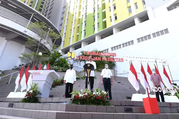Presiden Jokowi saat Peresmian Rusun (Foto: setkab.go.id/BPMII setpres/Lukas)