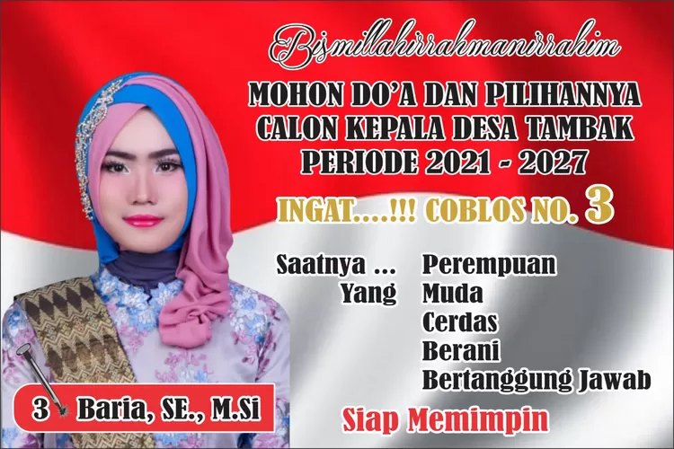 Baria, SE, MSi, perempuan muda calon kepala desa (Klikanggaran/Budi_Suwarno)