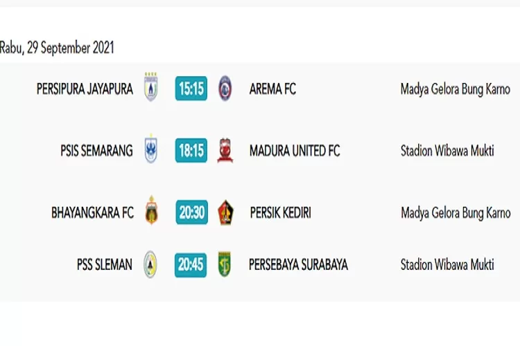 Pertandingan hari ini liga 1