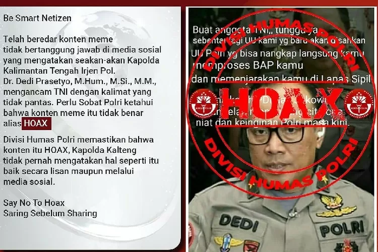 Kapolda Kalteng Ancam TNI (Instagram/@devisihumaspolri)