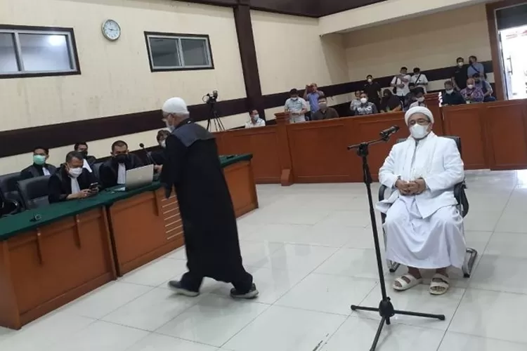 Sidang kasasi kasus kerumunan di Petamburan dengan terdakwa Habieb Rizieq Shihab di Gedung Mahkamah Agung, Jakarta, Senin (11/10/2021) ( PMJnews/ Istimewa)