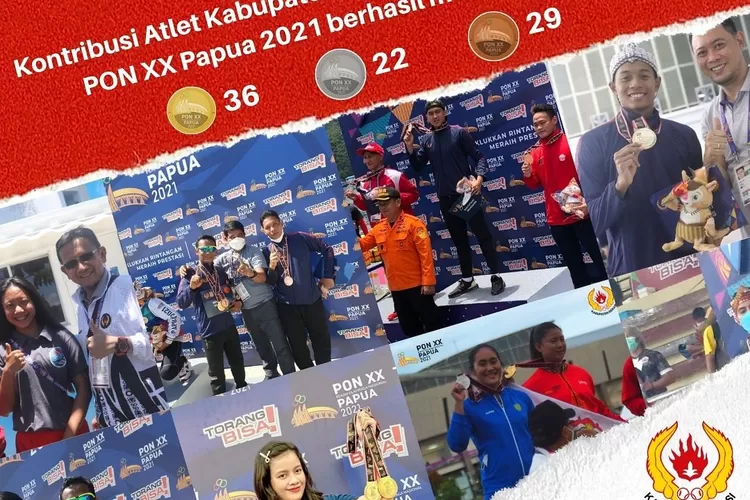 Kontibusi atlet kabupaten Bekasi untuk Jawa Barat pada PON XX Papua 2021   (Instagram @konibekasikabupaten)