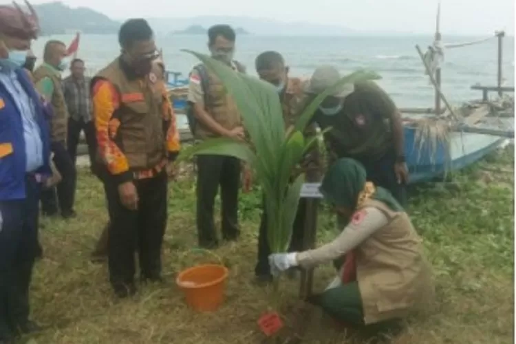 BNPB Kerja sama dengan Unila Tanam Terumbu Karang dan Pohon untuk Mitigasi Berbasis Ekosistem (Foto: dok BNPB)