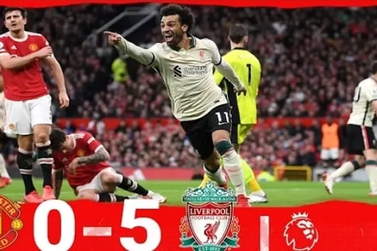 Mohamed Salah melakukan selebrasi usai mencetak gol pada laga Liverpool versus Manchester United pada liga Inggris, 24 Oktober 2021. (Tangkapan Layar/Youtube @Liverpool FC)