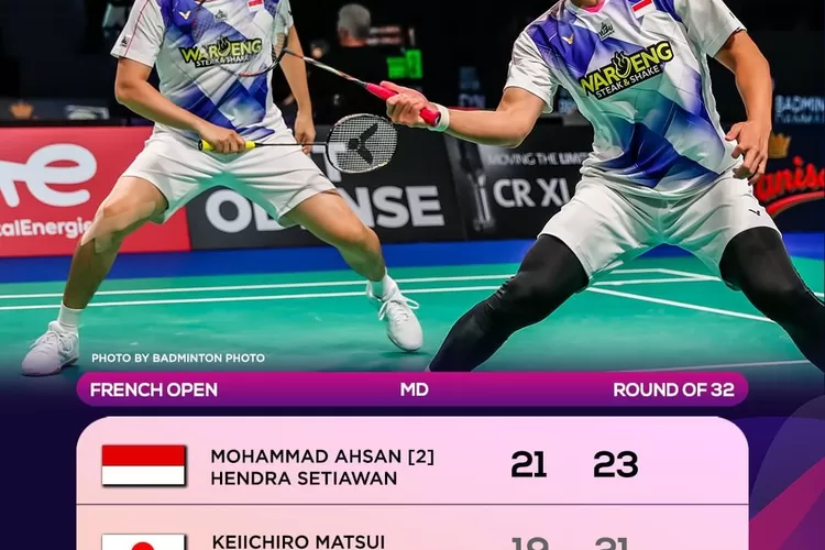 Jadwal dan Sususnan Pemain Indonesia Pada babak 32 besar Yonex French Open 2021 (Instagram / @badminton.ina)