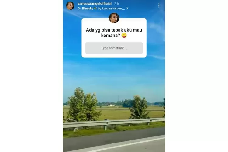 Unggahan terakhir Vanessa Angel tunjukkan pemandangan jalan tol  (Tangkapan layar)