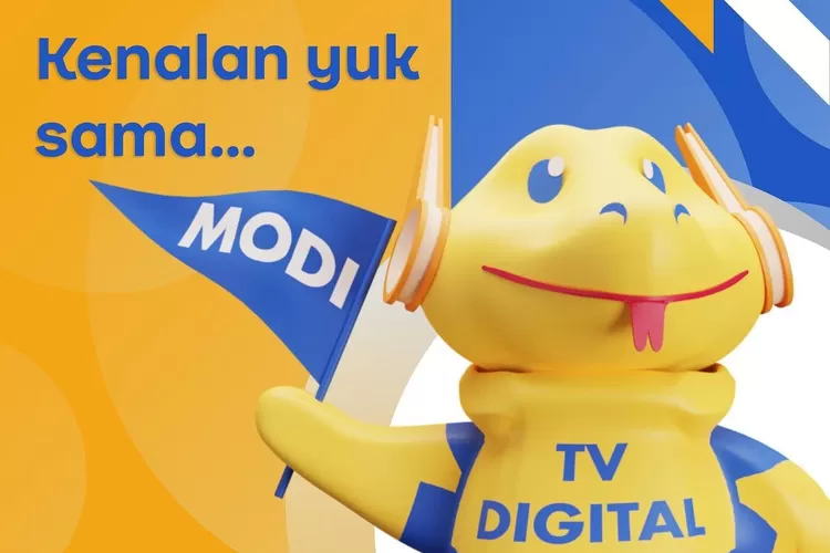 Modi, maskot siaran digital bisa ditemukan pada kemasan STB yang bersertifikat Kominfo. (Instagram/@siarandigitalindonesia)