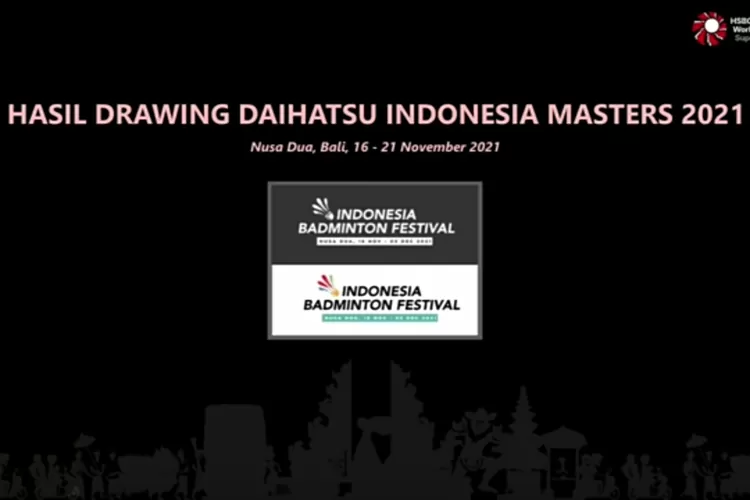 Hasil Drawing Babak 32 Besar Daihatsu Indonesia Master 2021 (tangkap layar akun YouTube Sobadminton)
