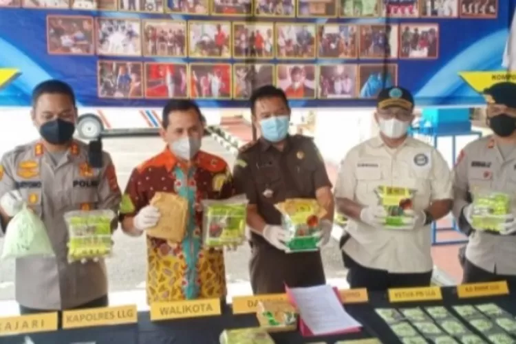 Konferensi Pers Polres Lubuklinggau atas penangkapan bandar sabu 13kg (Dok.HumasPolresLubuklinggau)