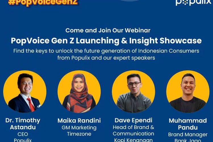 Narasumber talkshow dalam meluncurkan fitur baru POPULIX yang diberi nama PopVoice Gen Z, Kamis (11/11/2021).  (POPULIX)