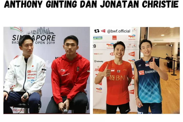 Kento Momota Mewaspadai Anthony Ginting dan Jonatan Christie di Indonesia Badminton Festival 2021 (kolase akun IG @badminton_random dan @kentomomota.fanpage)