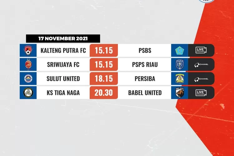 Jadwal Liga 2 hari Rabu 17 November 2021 (insatgram-@liga2match)