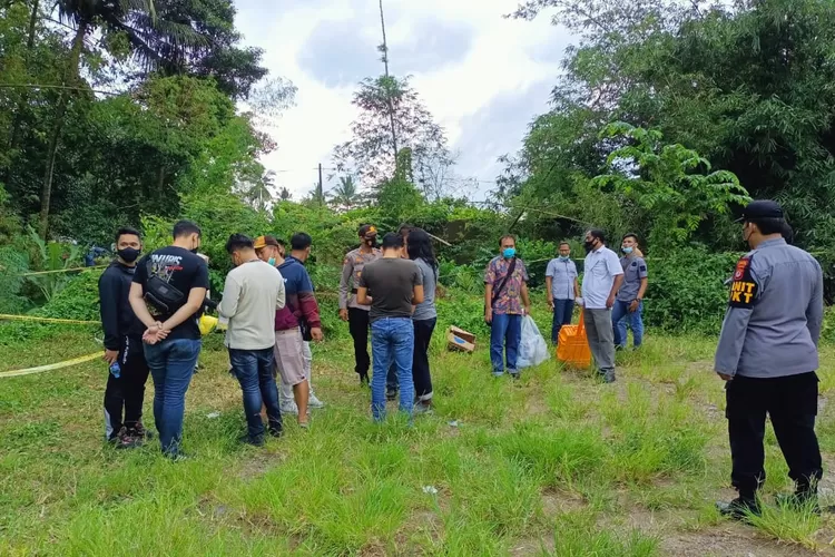 Lokasi penemuan korban pembunuhan di Jalan Kaliurang KM 17 Kledokan Umbulmartani, Ngemplak, Sleman. (Foto: Dokumentasi Polsek Ngemplak)