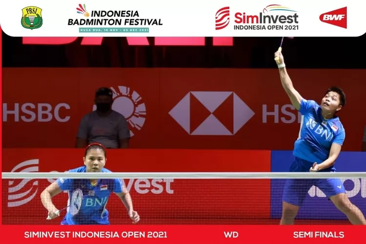 Greysia Polii - Apriyani Rahayu melaju ke final Indonesia Open 2021 usai mengalahkan ganda putri Thailand. (instagram @badminton.ina)