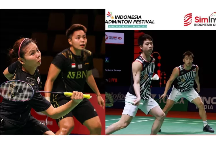 Hasil Pertandingan Semi Final Indonesia Open 2021 (kolase @badminton.ina)