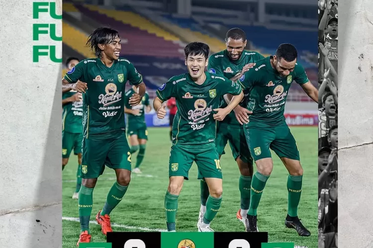 Selebrasi pemain Persebaya  Surabaya setelah mencetak gol ke gawang PS. Barito Putera dalam lanjutan BRI liga 1 2021 (Instagram / @officialpersebaya)