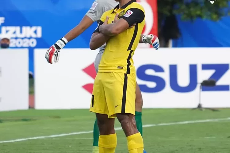 Selebrasi dari Safawi Rasid setelah mencetak gol ke gawang kamboja pada pertandingan grup B piala AFF Suzuki Cup 2020  (Instagram dari akun @affsuzukicup)