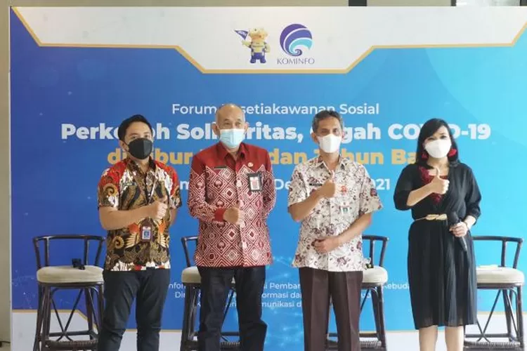 Para pembicara pada webinar &ldquo;Forum Kesetiakawanan Sosial &ndash; Perkokoh Solidaritas di Libur Natal dan Tahun Baru&rdquo; di Makabana Resto, Semarang, Kamis 9 November 2021. (dok)