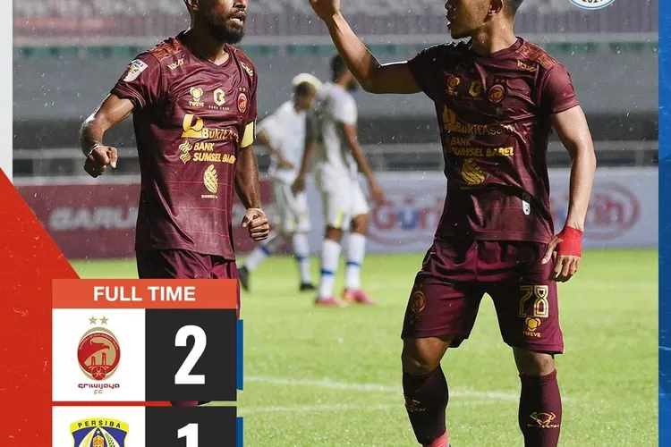 Sriwijaya FC menang atas Persiba pada pertandingan grup X perempat final liga 2 2021 (Instagram dari akun @liga2match)
