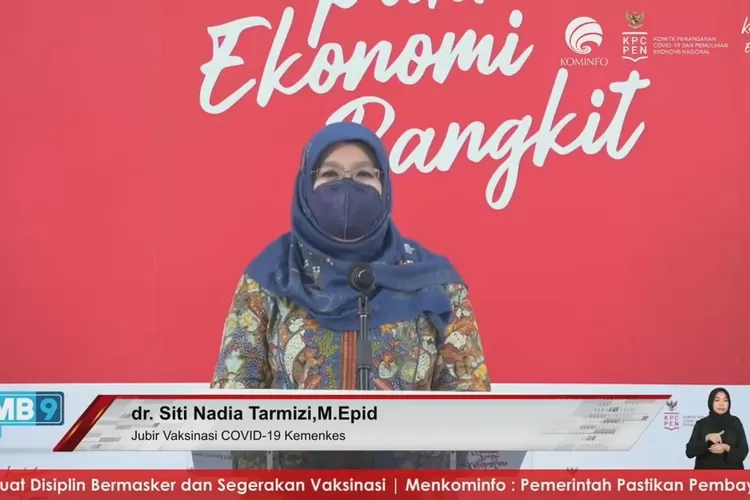 Juru Bicara Vaksinasi Kementerian Kesehatan dr. Siti Nadia Tarmizi