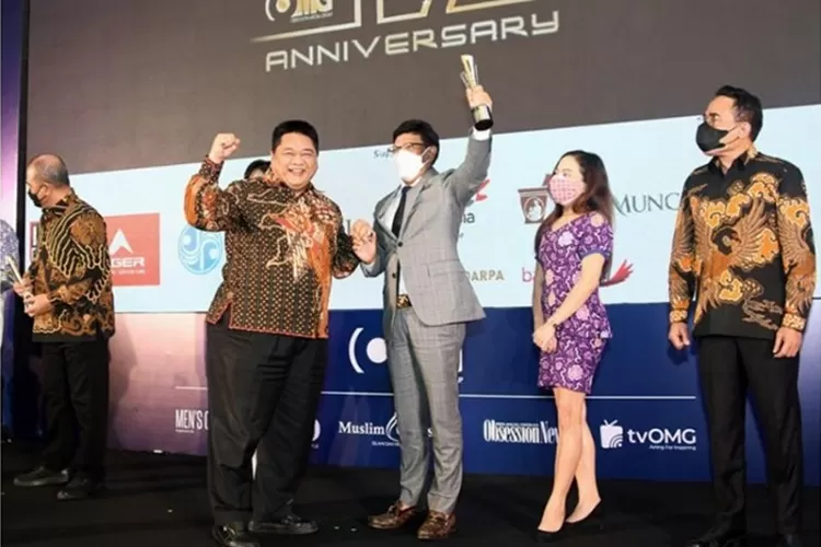 Menteri Komunikasi dan Informatika, Johnny G. Plate dalam Obsession Awards 2021, di Ritz Carlton Hotel, Jakarta Selatan, Jumat Jumat 17 Desember 2021. (dok)