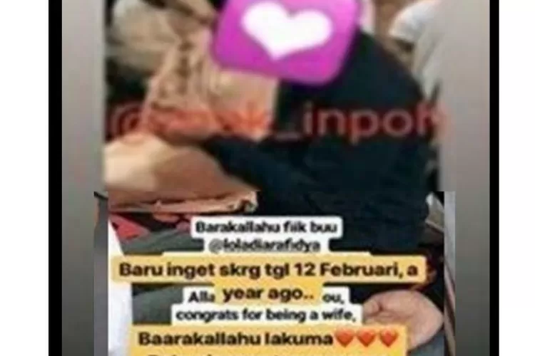 Tangkapan layar unggahan potret pernikahan  (Instagram/mak_inpoh)